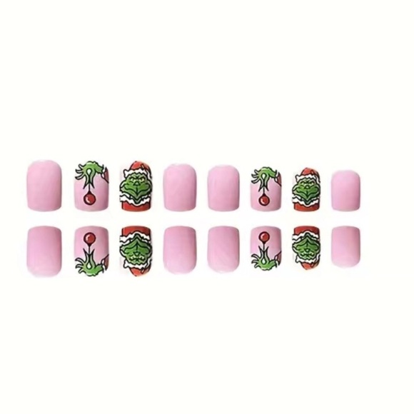 Christmas Grinch Press On Nails - Picture 4 of 7